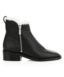 3.1 Phillip Lim Alexa Shearling-Lined Leather Ankle Boots