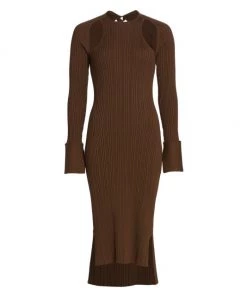 3.1 Phillip Lim Variegated Ribbed Midi Dress