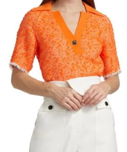 3.1 Phillip Lim Boucle-Knit Cropped Polo Top -See by Chloé And 3.1 Phillip Lim Sales unnamed file 1225