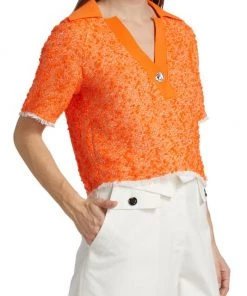 3.1 Phillip Lim Boucle-Knit Cropped Polo Top -See by Chloé And 3.1 Phillip Lim Sales unnamed file 1226