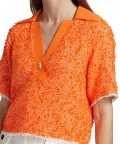 3.1 Phillip Lim Boucle-Knit Cropped Polo Top -See by Chloé And 3.1 Phillip Lim Sales unnamed file 1228