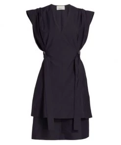 3.1 Phillip Lim Belted-Waist Apron Sheath Dress Midnight
