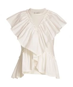 3.1 Phillip Lim Butterfly-Ruffle Cotton T-Shirt Off White -See by Chloé And 3.1 Phillip Lim Sales unnamed file 1236