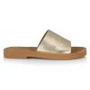 See By Chlo&eacute; Essie Metallic Leather Slides