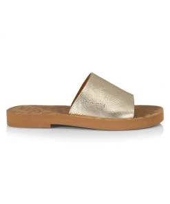 See By Chloé Essie Metallic Leather Slides