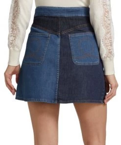 See By Chloé Patchwork Denim Miniskirt -See by Chloé And 3.1 Phillip Lim Sales unnamed file 174