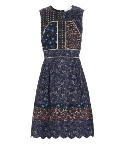 See By Chloé Woodblock Patchwork Minidress