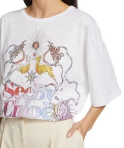 See By Chloé Lovers Printed Cotton T-Shirt -See by Chloé And 3.1 Phillip Lim Sales unnamed file 267