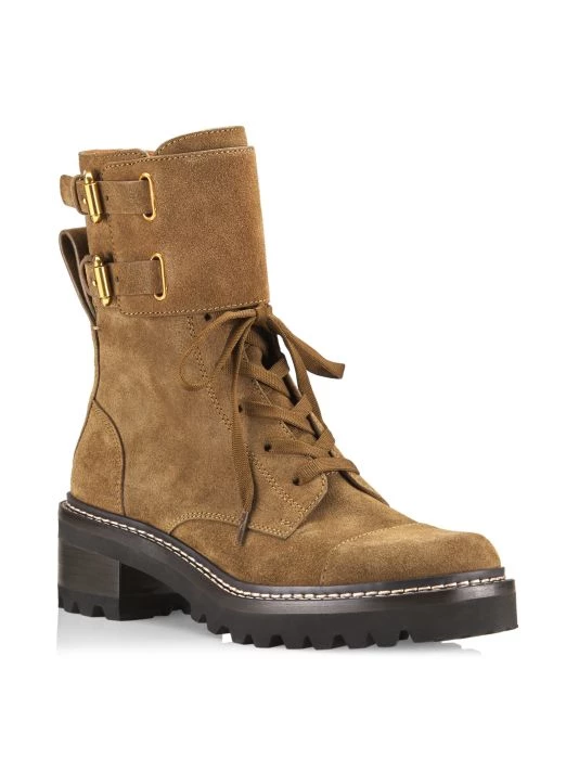 See By Chloé Mallory Suede Combat Boots 2 See By Chloé Mallory Suede Combat Boots - Image 2