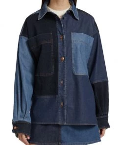 See By Chloé Patchwork Denim Oversized Shacket -See by Chloé And 3.1 Phillip Lim Sales unnamed file 319