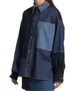 See By Chloé Patchwork Denim Oversized Shacket -See by Chloé And 3.1 Phillip Lim Sales unnamed file 320