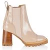 See By Chlo&eacute; Mallory Leather Block-Heel Chelsea Boots