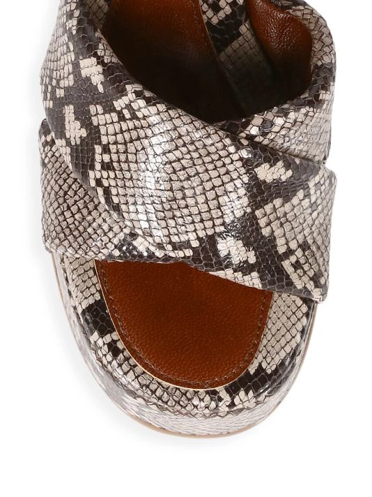See By Chloé Lyna Python-Embossed Leather Platform Sandals 4 See By Chloé Lyna Python-Embossed Leather Platform Sandals - Image 4