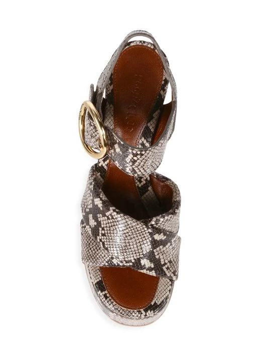 See By Chloé Lyna Python-Embossed Leather Platform Sandals 5 See By Chloé Lyna Python-Embossed Leather Platform Sandals - Image 5