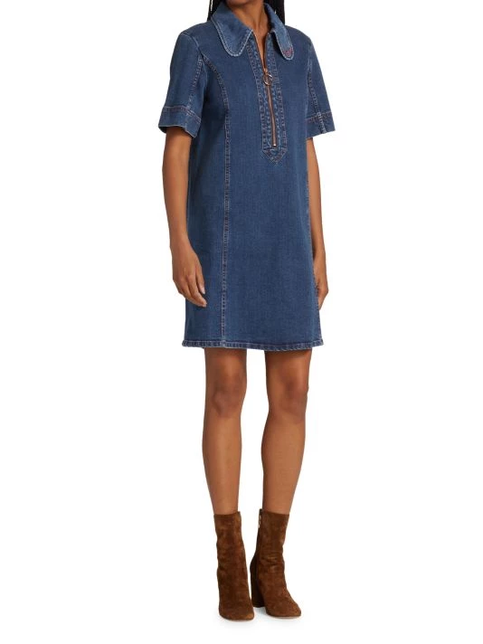 See By Chloé Carryover Stretch Denim Dress 2 See By Chloé Carryover Stretch Denim Dress - Image 2