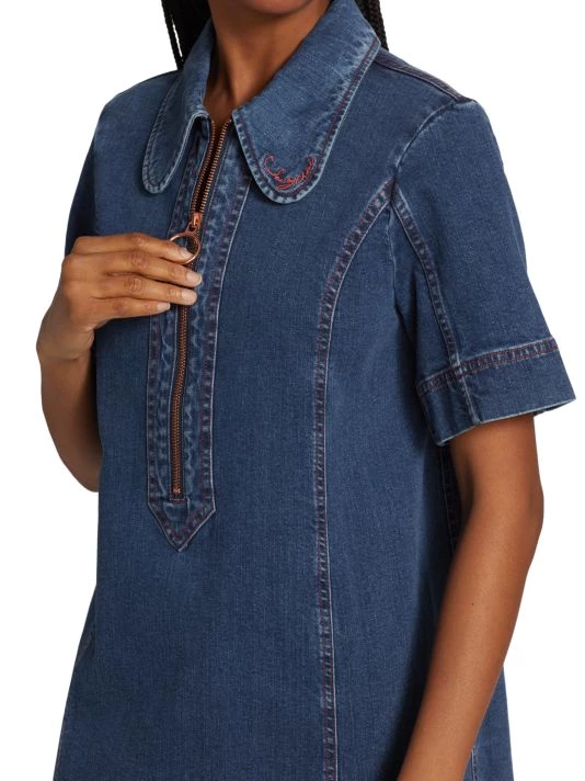See By Chloé Carryover Stretch Denim Dress 6 See By Chloé Carryover Stretch Denim Dress - Image 6