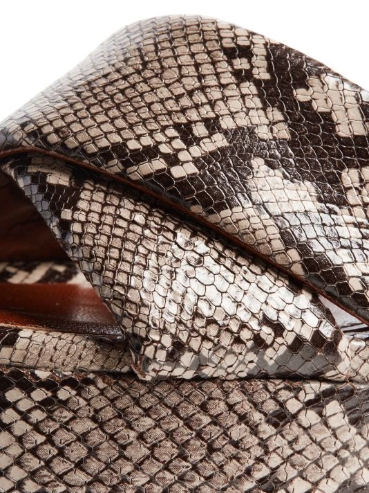 See By Chloé Lyna Python-Embossed Leather Platform Sandals 6 See By Chloé Lyna Python-Embossed Leather Platform Sandals - Image 6