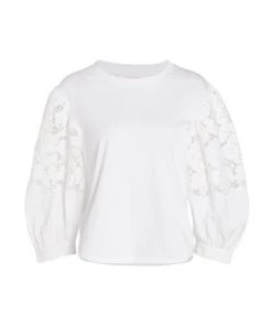 See By Chloé City Embellished Lace Tee
