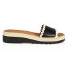 See By Chloé Robin Leather Platform Wedge Slides
