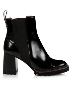 See By Chloé Mallory Lug-Sole Leather Chelsea Boots