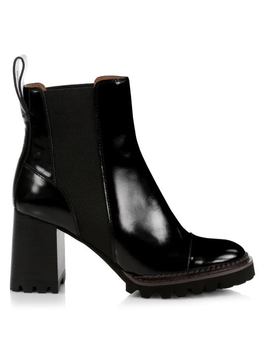 See By Chloé Mallory Lug-Sole Leather Chelsea Boots 1 See By Chloé Mallory Lug-Sole Leather Chelsea Boots