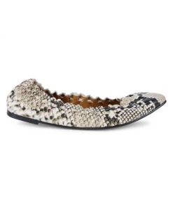 See By Chloé Jane Python-Embossed Ballet Flats
