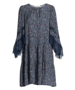 See By Chloé Confetti Lace-Trim Midi Dress