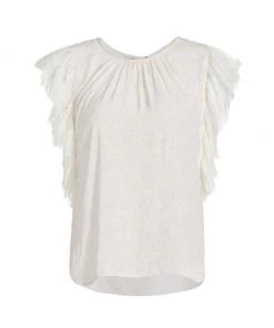 See By Chloé Confetti Flutter-Sleeve Blouse