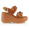 See By Chloé Mahe Leather Platform Wedge Sandals