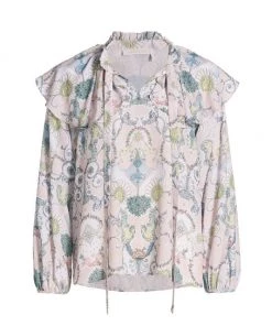 See By Chloé Multicolor Tie-Neck Blouse