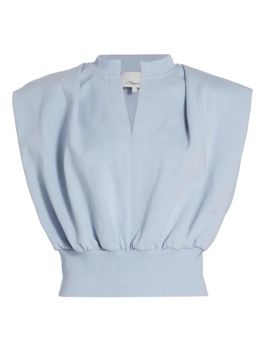 3.1 Phillip Lim Sleeveless French Terry Top Grey Melange 3 3.1 Phillip Lim Sleeveless French Terry Top Grey Melange - Image 3