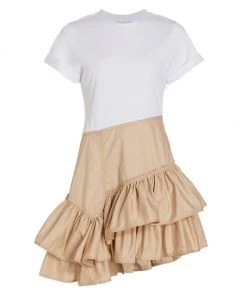 3.1 Phillip Lim Flamenco Mixed-Media T-Shirt Minidress Black -See by Chloé And 3.1 Phillip Lim Sales unnamed file 695