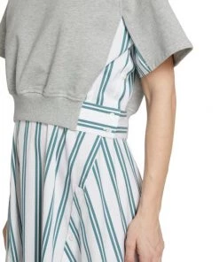 3.1 Phillip Lim Striped Cotton French Terry Combo Dress -See by Chloé And 3.1 Phillip Lim Sales unnamed file 708