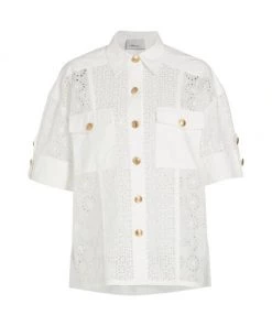 3.1 Phillip Lim Eyelet Cotton Camp Shirt