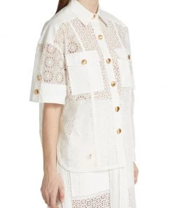 3.1 Phillip Lim Eyelet Cotton Camp Shirt -See by Chloé And 3.1 Phillip Lim Sales unnamed file 783