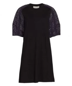 3.1 Phillip Lim Eyelet Puff-Sleeve Minidress