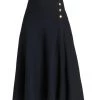 3.1 Phillip Lim Milano Techno Knit Flare Midi-Skirt Midnight