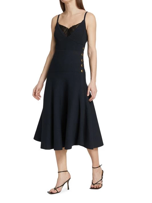 3.1 Phillip Lim Milano Techno Knit Flare Midi-Skirt Midnight 2 3.1 Phillip Lim Milano Techno Knit Flare Midi-Skirt Midnight - Image 2