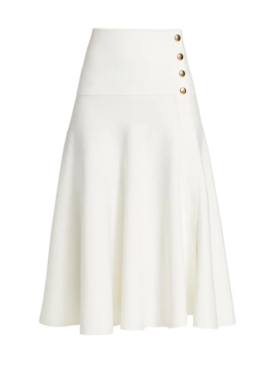 3.1 Phillip Lim Milano Techno Knit Flare Midi-Skirt Midnight 3 3.1 Phillip Lim Milano Techno Knit Flare Midi-Skirt Midnight - Image 3