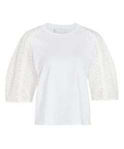 3.1 Phillip Lim Broderie Anglaise Cotton Combo T-Shirt