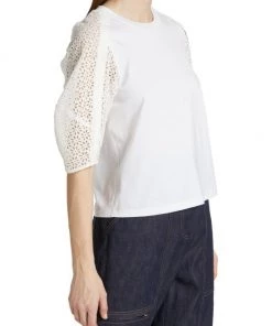 3.1 Phillip Lim Broderie Anglaise Cotton Combo T-Shirt -See by Chloé And 3.1 Phillip Lim Sales unnamed file 815