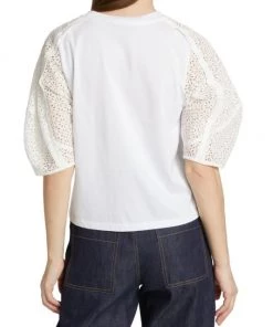 3.1 Phillip Lim Broderie Anglaise Cotton Combo T-Shirt -See by Chloé And 3.1 Phillip Lim Sales unnamed file 816