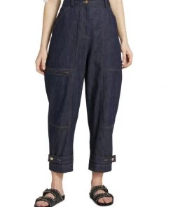 3.1 Phillip Lim Cotton-Linen Denim Cropped Utility Trousers -See by Chloé And 3.1 Phillip Lim Sales unnamed file 821