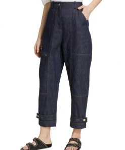 3.1 Phillip Lim Cotton-Linen Denim Cropped Utility Trousers -See by Chloé And 3.1 Phillip Lim Sales unnamed file 822