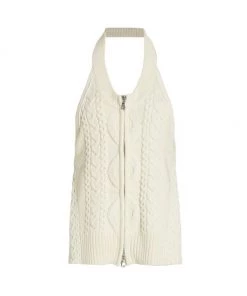 3.1 Phillip Lim Cable-Knit Halter Top