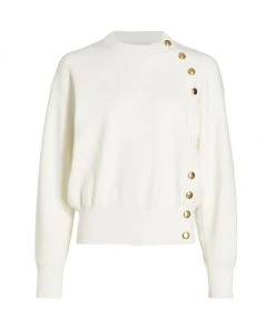 3.1 Phillip Lim Button-Embellished Crewneck Sweater White 6 3.1 Phillip Lim Button-Embellished Crewneck Sweater White -See by Chloé And 3.1 Phillip Lim Sales unnamed file 856