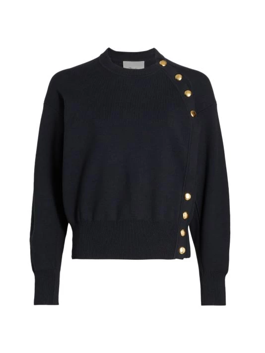3.1 Phillip Lim Button-Embellished Crewneck Sweater White 4 3.1 Phillip Lim Button-Embellished Crewneck Sweater White - Image 4
