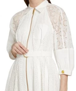 3.1 Phillip Lim Belted Broderie Anglaise Zip-Front Dress -See by Chloé And 3.1 Phillip Lim Sales unnamed file 870