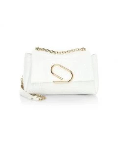 3.1 Phillip Lim Alix Croc-Embossed Leather Shoulder Bag
