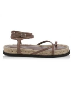 3.1 Phillip Lim Yasmine Ankle-Strap Leather Espadrille Sandals